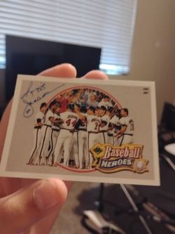 Upper Deck Baseball Heroes Signed Trading Card