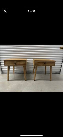 Zabel Square 1-drawer End Table Natural  