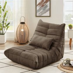 Folding Floor Gaming Chair with Pillow