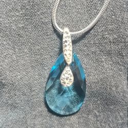 GENUINE AQUAMARINE .925 SILVER