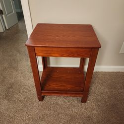 Small Brown Wooden Side Table