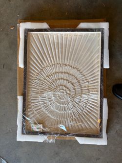 Framed seashell carved Spiral Wall Art