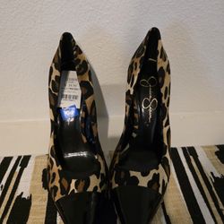 Heels Leopard Print Jessica Simpson Size 7 1/2