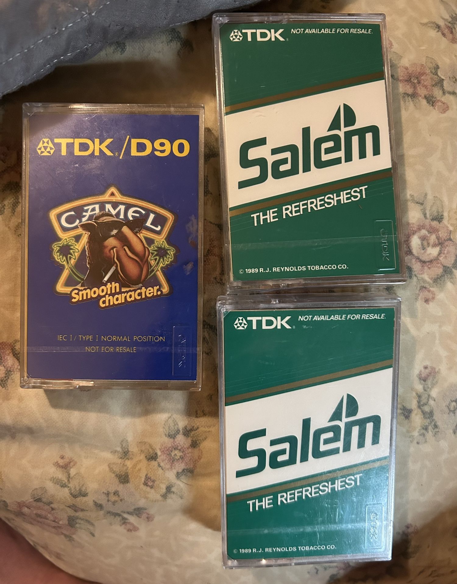 Vintage Unopened Salem X2 Camel TDK 90 Tapes