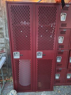 Metal School Gym Lockers Double Tier