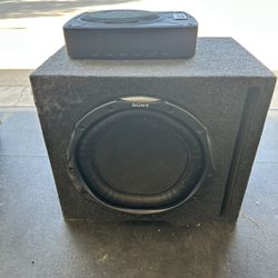 12” Sony Subwoofer, Box & Amp