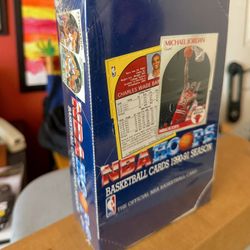 Vintage 1990-91 NBA Hoops Factory Sealed Box Basketball Cards