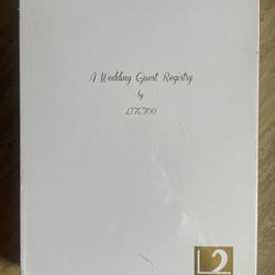 ~New Unopened~ Wedding Guest Registry Book With Photo space, Photo Frame Stand & Pen set