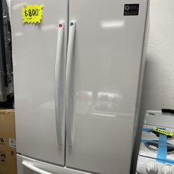 French Doors White Refrigerator