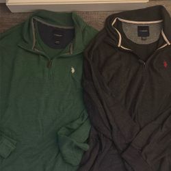 U.S. Polo Assn Quarter-Zip Pullovers - Men’s 4XL