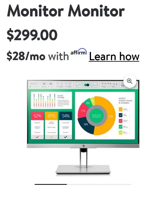 NEW HP ELITE DISPLAY MONITOR 21.5 INCHES
