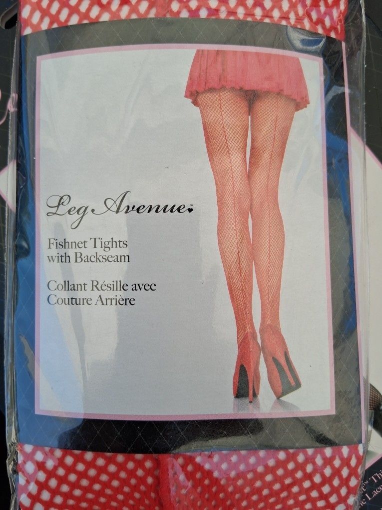 Leg Avenue Fishnet Tights With Backseam