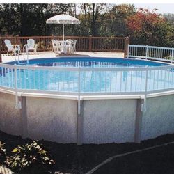 Blue Wave NE145 Above Ground Pool Fence Kit (8 Sections) - White