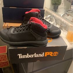 Timberland). Worck Shoes. Size. 8&9 New. Steltoe. I Paid $140