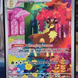 POKEMON Sawsbuck Illustration Rare 166/162 Sv05: Temporal Forces