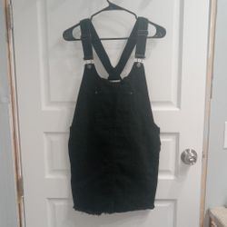 Womens Black Overall Skirt