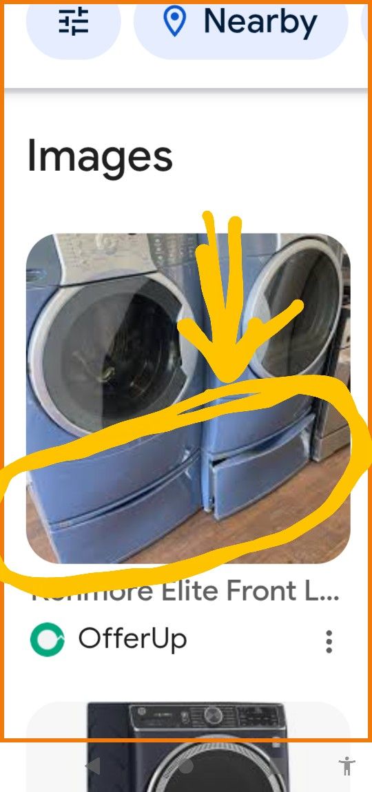 1 Kenmore Washer/Dryer Laundry Pedestal Base Storage Drawers