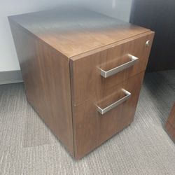 Under Desk Cabinet Aka Pedestal. Walnut Color. 3 Available. 