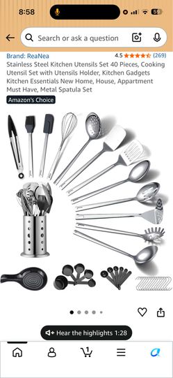 Kitchen utensil set