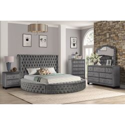 Queen Upholstered Storage Bedset 