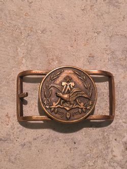 Vintage Anheuser-Busch Brass Belt Buckle By Jostens