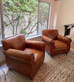 Free white glove delivery- Restoration Hardware club chairs 2