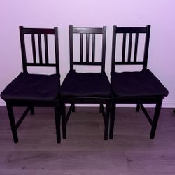 Black IKEA Chairs - Good Condition
