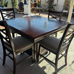 Kitchen Table Set W Chairs (Real Wood)