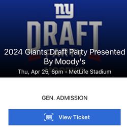 2024 Giants Draft Party Tickets
