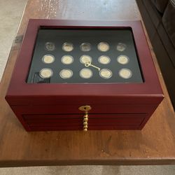 Gold 50 State Quarter Collection With Display Case (100 Quarters)