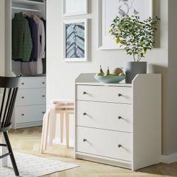 White 3-Drawer Dresser $100