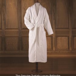 Hammacher Schlemmer Genuine Turkish Cotton Luxury Bathrobe