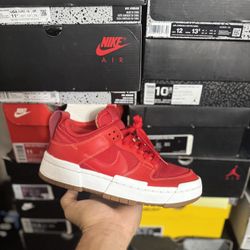 Nike Dunk Low Disrupt Red Gum size 7W 5.5M VNDS 