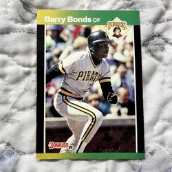 Barry Bonds 1989 Donruss Missing Inc. Dot ERROR Card #92 Pittsburgh Pirates MLB