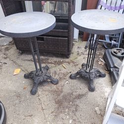 Price Is Firm.. Two Heavy Duty Outdoor Pedestal Side Tables