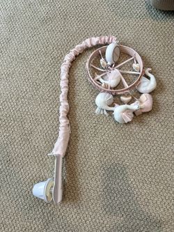 Baby Pink Swan Crib Mobile! Never Used!