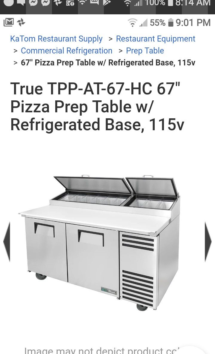 Pizza prep table 3 door refrigerated base