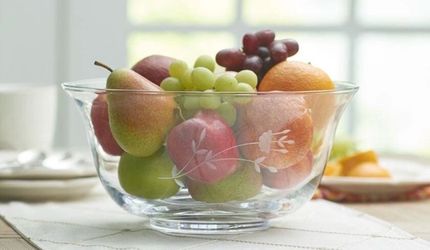 PH Large Clear Glass Fruit Bowl