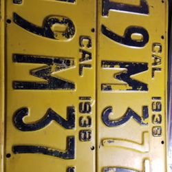 Vintage California License plates