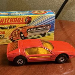 Matchbox  Lesney Superfast 20 Lamborghini Marzal, Orange Silver Base