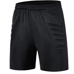 Men's Solid Color Soccer Goalkeeper Shorts - Elastic Waistband - For Men - Size Adult Medium 