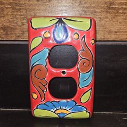 Handpainted Talavera Ceramic Decor Outlet Cover 