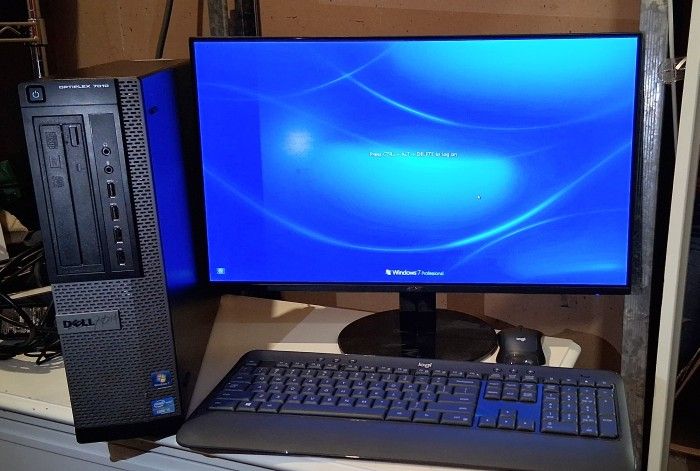 Set Of Computer And Printer 