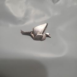 Crane Silver Pendant