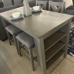 Dining Table With 2 Chairs And 2 Stools 