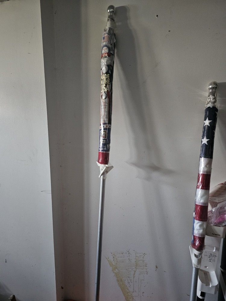 American Flag With Pole