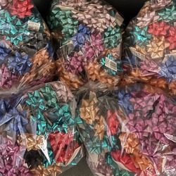 Gift BOWS!!!! Beautiful Berwick Quality 2” Star Bows Bag Of 100 Assorted 