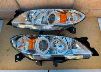 04-09 Mazda 3 Sedan Headlights Faros Calaveras Micas Luces Lamps