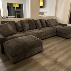 Brand New Modular Comfy Corduroy Sectional Set