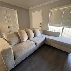WHITE BEIGE SECTIONAL